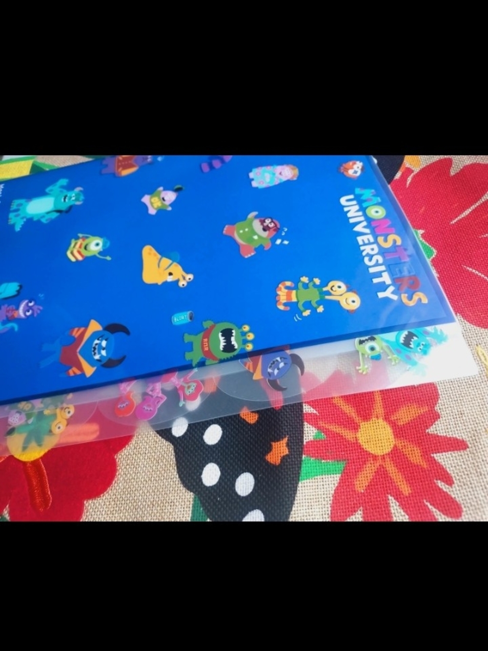 Disney Monsters University Blue Monster File pocket stationery NWT - Picture 4 of 12